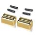Replacement Foil and Cutters Compatible with BabylissPRO Barberology Electric Shaver Double Shaver Foil Replacement Compatible with BaBylissPRO Barberology FXFS2/FXFS2G (Gold)