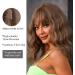 OUFEI Brown Wigs for Women Short Wavy Wig With Bangs Natural Synthetic Hair Heat Resistant Wigs for Daily Party Cosplay Wear Brown(278-3) - Buy Online on GoSupps.com