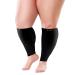 BAMS Plus Size Calf Compression Sleeve for Women & Men, Extra Wide Leg Support for Shin Splints, Leg Pain Relief and Support, Swelling, Travel Black X-Large