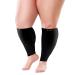 BAMS Plus Size Calf Compression Sleeve for Women & Men  Extra Wide Leg Support for Shin Splints  Leg Pain Relief and Support  Swelling  Travel Black 4X-Large