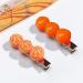 2 Pcs Mandarin Orange Hair Clips for Women and Girls - Cute Fruit Alligator Snap Clips for Trendy Hairstyles - Buy Online on GoSupps.com