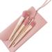7 Piece Beige Eye Makeup Brush Set - Advanced Synthetic Brushes for Eyeshadow Eyeliner Concealer & Contour | International Shipping Available - Buy Online on GoSupps.com
