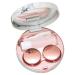 Yngffb contact lens container contact lenses storage contact lens box made of plastic simple portable reusable rich accessories for travel at home (1 piece ros gold)