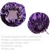 Large Reversible Satin Bonnet - Purple | Curly Hair Protection - Buy Online on GoSupps.com
