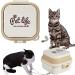 Portable foldable dog bowl collapsible dog bowl home tier bowl for outside with lid and carabiner 400+400 ml suitable for dogs - and cat walks travel or at home (white)