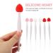 Beaupretty Silicone Exfoliating Lip Brush Set - 6 Double Sided Lip Scrubbers for Soft Plump Lips | Ideal for Dark Lips & Face Cleaning - Buy Online on GoSupps.com