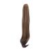 Curly Clip-In Ponytail Extensions - 55cm Wavy Synthetic Hair for Women - Dark Brown & Sandy Blonde - Buy Online on GoSupps.com