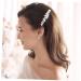 Ipetboom Rhinestone Bridal Comb Hair Comb Bridal Headpiece Crystal Headpiece Crystal Headdress Hair Pearls Bridal Pearl Headwear Honey Brows Hair Accessories Rhinestones Bride Abs - Buy Online on GoSupps.com