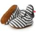 LACOFIA Baby Anti-Slip Soft Sole Slipper Booties 0-6 Months - Dark Gray Stripes - Buy Online on GoSupps.com