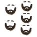 Healvian 5 Sets Beard Dress up DIY Fake Mustache False Mustache Pirate Cosplay Prop Self Adhesive Beard Plush 20.00X13.00X0.50CMx5pcs Multix5pcs
