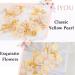 IYOU Flower Wedding Headbands Yellow Pearl Headpiece Floral Birthday Communion Bridal Hair Accessories for Girls - Buy Online on GoSupps.com