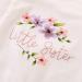 PythJooh Newborn Baby Girl Little Sister Onesie Romper & Floral Hat Set | 9-12 Months - Buy Online on GoSupps.com