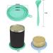SLSON 2 Pack Pet Food Can Cover - Universal Silicone Can Lids for Cats and Dogs - Includes 2 Spoons - Light Blue and Green - Buy Online on GoSupps.com
