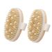 2-pack body brush sourcetone massage brush with natural wild boar bristles for wet or dry brushes gentle peeling for softer bright skin