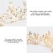 Golden Butterfly Fairy Crown Tiara with Pearl Crystal & Rhinestone - Wedding & Birthday Gift - Buy Online on GoSupps.com