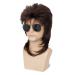 Qnbiar Mens Mullet Wig - Brown Curly 70s 80s Cosplay & Halloween Costume - Retro Disco Punk Rocker Wig - Buy Online on GoSupps.com