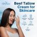 Beef Tallow Cream All Natural Grass Fed Beef Tallow and Honey All Purpose Balm Moisturizing Face and Body Lotion for Eczema Cracked Dry Itchy Irritated Skin Skin Repair Skincare Made in USA - Buy Online on GoSupps.com