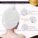 Buy LUXTOGO Fast Dry Hair Towel Turban - 100% Cotton Super Absorbent 2 Pcs White Checkered | International Shipping Available - Buy Online on GoSupps.com