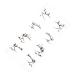 VINTORKY 4 Pairs Halloween Eyeliner Stickers Decor Eyeshadow Halloween Makeup Tools Eye Makeup Decals Black