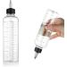 Sibba 8.5oz Applicator Bottle for Hair - Clear Dye & Oil Brush with Graduated Scale for Hair Styling - Professional Hairdressing Coloring Tool - Buy Online on GoSupps.com