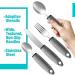 Dewedrt Adaptive Utensils Set Adaptive Utensils 4pcs for Hand Tremors Elderly Arthritis Parkinsons-Built Up Utensils - Buy Online on GoSupps.com