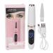 Heated Eyelash Curler USB Rechargeable Electric Heating Eyelash Curler 2 Temperature Eyelash Curler with Built-in Comb Fast Heating for Women (White)