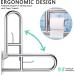 Stainless Toilet Safety Rails & Grab Bars for Elderly & Disabled - WochiTV 23.6 Inch Flip-Up Bathroom Handrails with Paper Holder & Shower Assist Aid - Buy Online on GoSupps.com