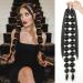 Long Braided Bubble Ponytail Extension for Women 36Inch Long Ponytail Hair Extension Natural Black Soft Synthetic Hairpiece(36inch 1B) 36 Inch-2Packs 1B