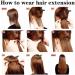 Hair Extensions Clip Long Straight Hairstyle Synthetic Blonde Black Brown Hairpieces Heat Resistant False Hair Accessories - Buy Online on GoSupps.com