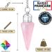  Majestic's Natural Rose Quartz Divination Pendulum 12-Faceted Cone with Witness Chamber PRESTIGE Collection Rose Quartz Stone Dowsing Pendulum 19 GR LIFETIME GUARANTEE  - Buy Online on GoSupps.com