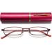 Vevesmundo Compact Metal Reading Glasses with Spring Hinge - Lightweight & Narrow Design Red Blue Light Filter 3.5x Magnification - International Shipping Available - Buy Online on GoSupps.com