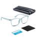 COOLOO Blue Light Blocking Glasses Gaming Computer Glasses Anti Glare Headache Eyes Strain Glasses with Blue Light Filter Super Light Weight Fashion 03-clear Blue