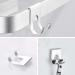 Naapesi Stainless Steel 2-Piece Razor Holder - Waterproof Self-Adhesive Hooks for Bathroom & Kitchen - No Drilling Required (Black) - Buy Online on GoSupps.com