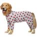 Rehabilitation Suit for Medium & Large Dogs - Breathable Full Cover Pajamas for Post-Op Recovery & Skin Protection | Cone Collar Alternative - Size 32 Strawberry - Buy Online on GoSupps.com