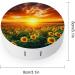 Sunflower Field & Sunset Print Contact Lens Case - Travel-Friendly Lens Care Box - Buy Online on GoSupps.com