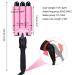 3 Barrel Curling Iron with LCD Temperature Display - 1 Inch Ceramic Hair Crimper for Deep Waves and All Styles - Buy Online on GoSupps.com