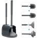 2-in-1 Toilet Brush and Plunger Set with Holder - Gray | Bathroom Cleaning Combo Caddy Stand | Durable & Efficient - 1 Piece - Buy Online on GoSupps.com