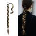 Barsdar 66cm long braided ponytail extension rubber just wrapped braid hair extensions ponytail DIY natural soft synthetic hair part for women 66cm (pack of 1) 86H10# - Blond & middle brown