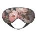 Soft Beautiful flower Printed Eye Mask Adjustable Breathable Eye Masks for Sleep Light Blocking & Double-Sided Black