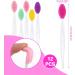 Lusofie 12 PCS Double-Sided Silicone Lip Scrub Brush Set - Exfoliating & Lightening for Men and Women - Buy Online on GoSupps.com