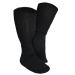 2 Pack Pair Extra Wide Socks for Swollen Feet and Legs. Calf Length for Men and Women. Ideal for Edema Lymphedema Bariatric Diabetic Relief. (Black)