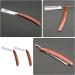 2PC Vintage Folding Straight Shaver - Manual Barber Razor with Wooden Handle for Classic Shaving - Buy Online on GoSupps.com