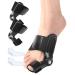 Raamka Bale toe corrector flat iron for large toes for men and women 1 pair adjustable bale toe-toe spreader and bale corrector for bald relief black