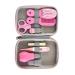 Nirelief Baby Grooming Kit Newborn Baby Care Set Baby Grooming Healthcare Kit Newborn Nursery Hair Nail Thermometer Care Set with Storage Case Pink 8pcs