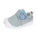 MASOCIO Baby Boys Girls First Walking Shoes Glittery Infant Toddler Cartoon Trainers Rubber Anti-Slip Prewalker Shoes 5.5 UK Child Gray