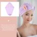 MAGICLULU Hair Protection 4pcs Bunny Ears Dry Hair Hat Hair Ring Quick Dry Coral Fleece Hair Health Violet - Buy Online on GoSupps.com