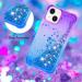 Buy Tivenfezk Nadoli Glitter Drive Sand Shell for iPhone 15 Plus | Shockproof Gradient Liquid Transparent Case with Bumper - Violet Blue - Buy Online on GoSupps.com