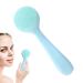 Skoulazeo Facial Cleansing Brush Skin Friendly Waterproof Face Cleaning Scrubber Manual Facial Cleansing Brush Skin Friendly Waterproof Face Cleaning Scrubber Blue