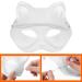 10 Aboofan Unmalte Cat DIY Masks - Paintable White Paper Half Masks for Halloween | Unfinished Hand-Painted Crafts - Buy Online on GoSupps.com