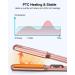 BCway 1.5 Wide Plate Hair Straightener Flat Iron - Adjustable Temperature, Digital LCD, 3D Titanium Plates - Rose Gold - Perfect for All Hair Types - Buy Online on GoSupps.com